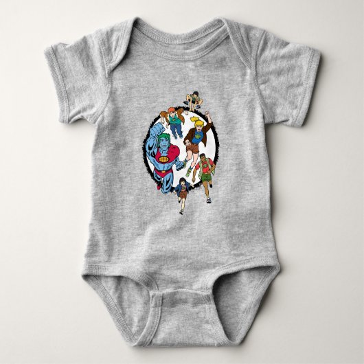 Kapitein Planet en Planeteers Circle Graphic Romper (Voorkant)
