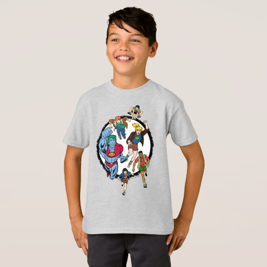 Kapitein Planet en Planeteers Circle Graphic T-shirt (Voorkant volledig)