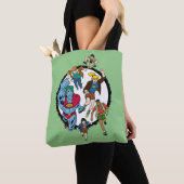 Kapitein Planet en Planeteers Circle Graphic Tote Bag (Dichtbij)
