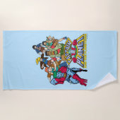 Kapitein Planet en Planeteers Group Logo Grafisch Strandlaken (Voorkant)