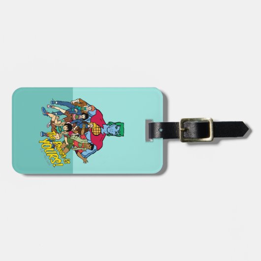 Kapitein Planet Group Graphic - de kracht is van j Bagagelabel (Voorkant horizontaal)