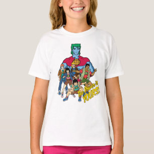 Kapitein Planet Group Graphic - de kracht is van j T-shirt