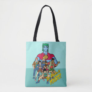Kapitein Planet Group Graphic - de kracht is van j Tote Bag