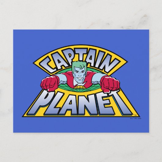 Kapitein Planet Logo Briefkaart (Voorkant)