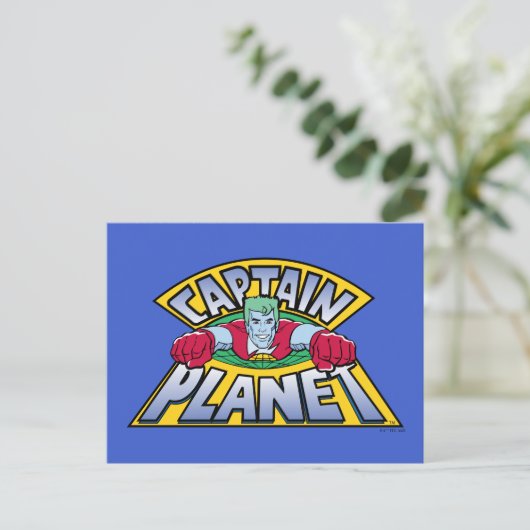Kapitein Planet Logo Briefkaart (Staand voorkant)