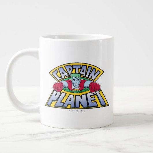 Kapitein Planet Logo Grote Koffiekop (Links)