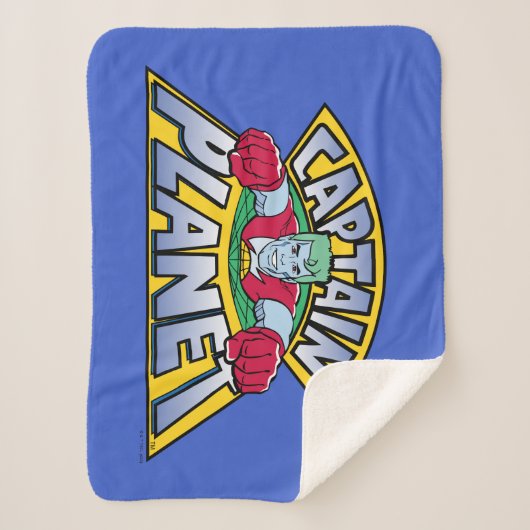 Kapitein Planet Logo Sherpa Deken (Voorkant)