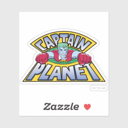 Kapitein Planet Logo Sticker (Vel)