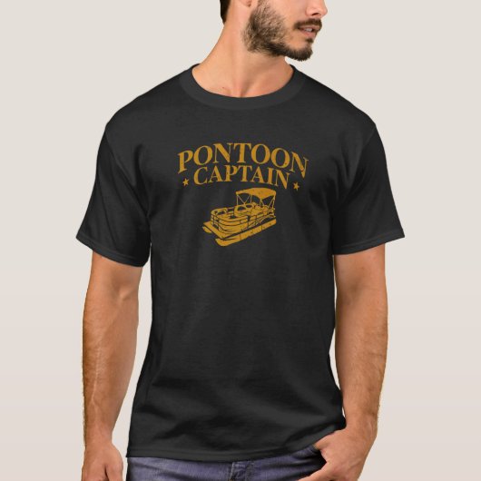 Kapitein Pontoon Boat T-shirt (Voorkant)