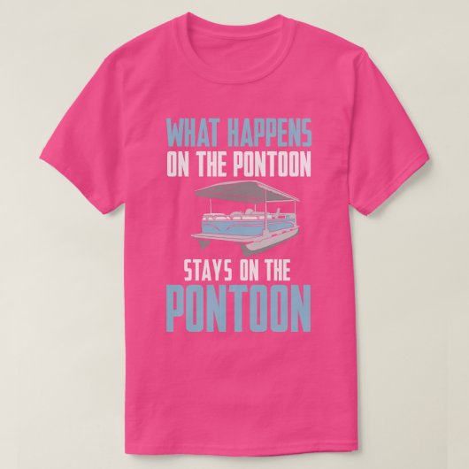 Kapitein Pontoon Boat T-shirt (Design voorkant)