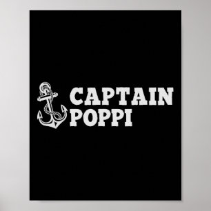 Kapitein Poppi Zeilen Varend Vintage Boot Anker Poster