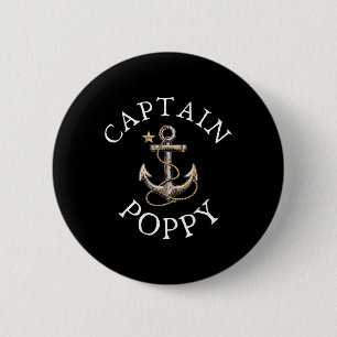 Kapitein Poppy Boot Zeilen Varend Varend Vintage A Ronde Button 5,7 Cm