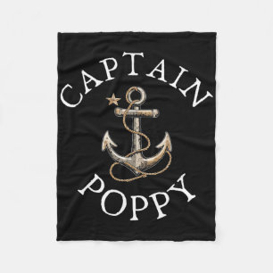 Kapitein Poppy Boot Zeilen Varend Vintage Anker Fleece Deken