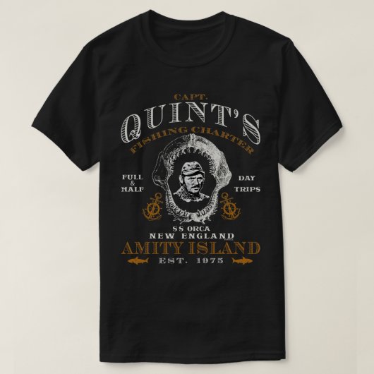 Kapitein Quints Jaw Skull T-shirt (Design voorkant)