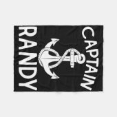 Kapitein Randy Anker Boot Schip Jacht Fleece Deken (Voorkant (Horizontaal))