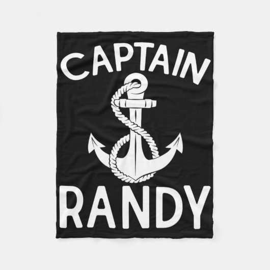 Kapitein Randy Anker Boot Schip Jacht Fleece Deken (Voorkant)