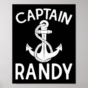 Kapitein Randy Anker Boot Schip Jacht Poster