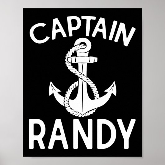 Kapitein Randy Anker Boot Schip Jacht Poster (Voorkant)