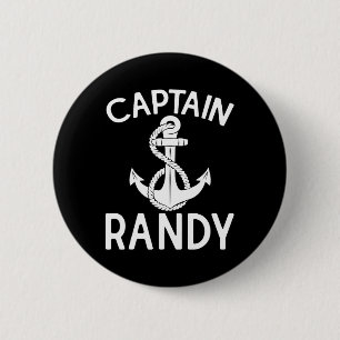 Kapitein Randy Anker Boot Schip Jacht  Ronde Button 5,7 Cm