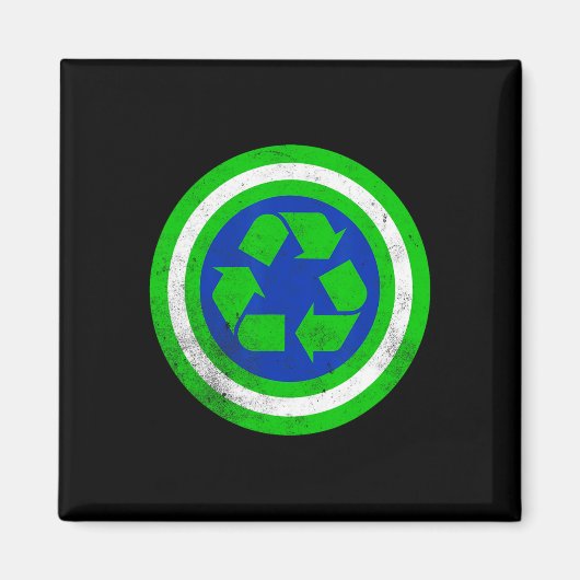 Kapitein Recyclen Earth Day Magneet (Voorkant)