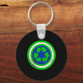 Kapitein Recyclen Earth Day Sleutelhanger (Voorkant)