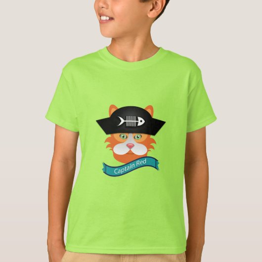 Kapitein Red - Kinderen Basic T-Shirt (Voorkant)