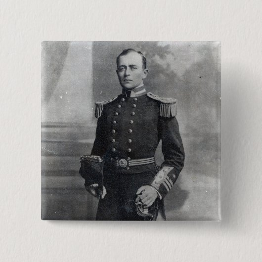 Kapitein Robert Falcon Scott Vierkante Button 5,1 Cm (Voorkant)