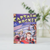 Kapitein Rocket Comic Briefkaart (Staand voorkant)