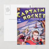 Kapitein Rocket Comic Briefkaart (Voorkant / Achterkant)
