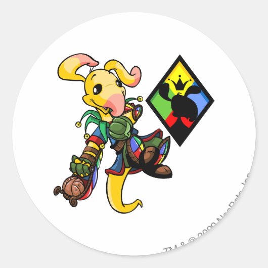 Kapitein Roo Island 1 Ronde Sticker (Voorkant)