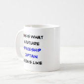 kapitein ruimteschip, toekomst koffiemok (Voorkant links)
