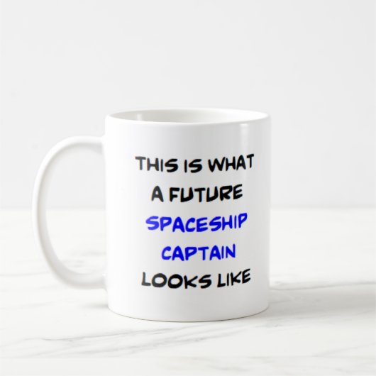 kapitein ruimteschip, toekomst koffiemok (Links)