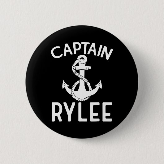 Kapitein Rylee Anker Boot Jachten Schip Ronde Button 5,7 Cm (Voorkant)