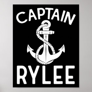 Kapitein Rylee Anker Boot Zeilen Jacht Schip  Poster