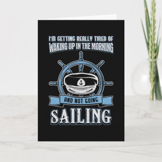 Kapitein Sail Boat Sailing Zee Sailor Gift Idea Kaart (Voorkant)