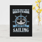 Kapitein Sail Boat Sailing Zee Sailor Gift Idea Kaart (Gele Bloem)