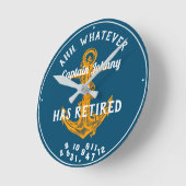 Kapitein Sailor heeft elke naam Blue Funny ingetro Ronde Klok (Hoek)