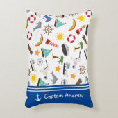 Kapitein Sailor Nautical van Young Boy Accent Kussen (Voorkant(Verticaal))