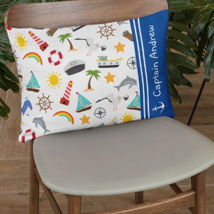 Kapitein Sailor Nautical van Young Boy Accent Kussen