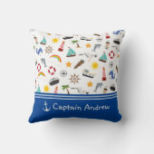 Kapitein Sailor Nautical van Young Boy Kussen (Achterkant)
