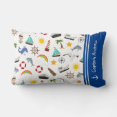 Kapitein Sailor Nautical van Young Boy Kussen (Achterkant)