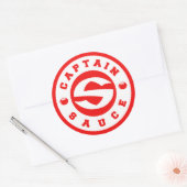 Kapitein Sauce Tomato Ronde Sticker (Envelop)