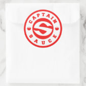 Kapitein Sauce Tomato Ronde Sticker (Tas)