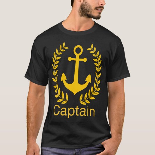 Kapitein : scheepsanker t-shirt (Voorkant)