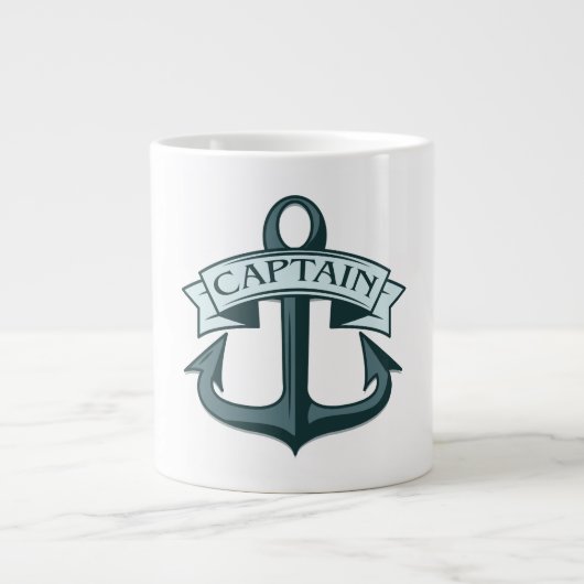 Kapitein schepen anker grote koffiekop (Voorkant)