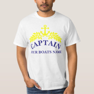 Kapitein schip anker t-shirt
