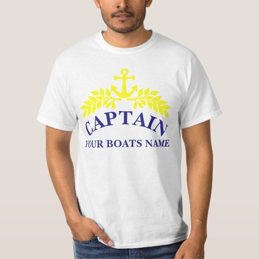 Kapitein schip anker t-shirt (Voorkant)