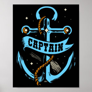 Kapitein schipper schip liefhebber boot eigenaar poster