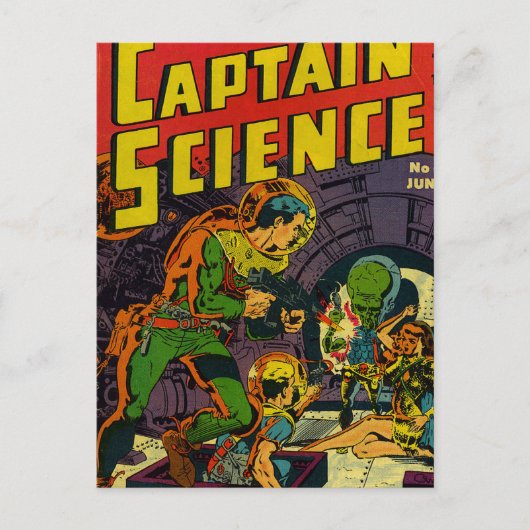 Kapitein Science Briefkaart (Voorkant)