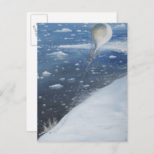 Kapitein Scott Antarctica's eerste Aeronaut. 4e Briefkaart (Voorkant / Achterkant)